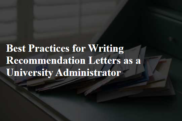 Best Practices for Writing Recommendation Letters as a University Administrator