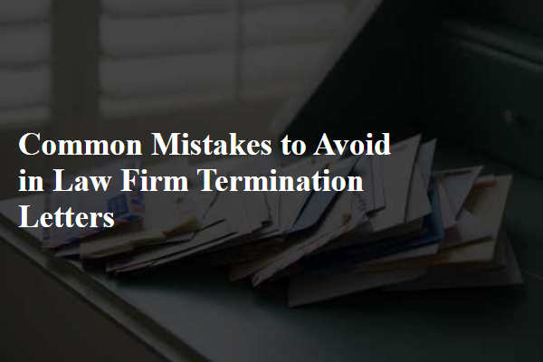 Common Mistakes to Avoid in Law Firm Termination Letters