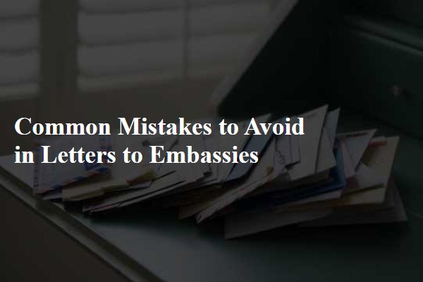 Common Mistakes to Avoid in Letters to Embassies