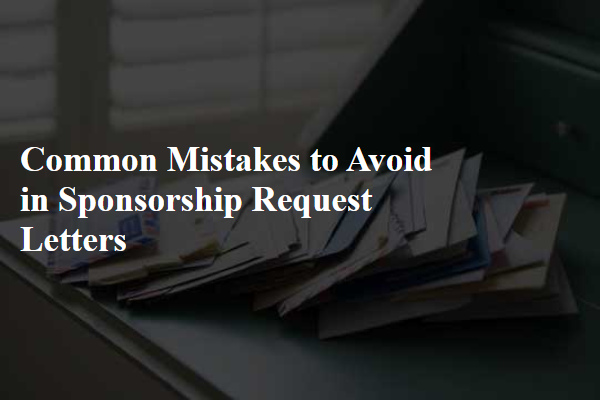Common Mistakes to Avoid in Sponsorship Request Letters