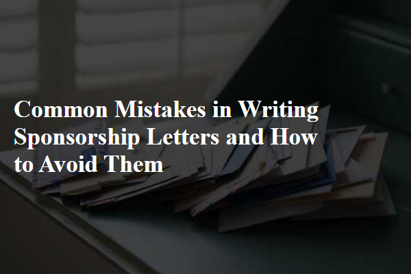 Common Mistakes in Writing Sponsorship Letters and How to Avoid Them