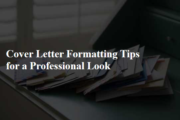Cover Letter Formatting Tips for a Professional Look