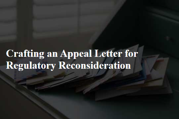 Crafting an Appeal Letter for Regulatory Reconsideration