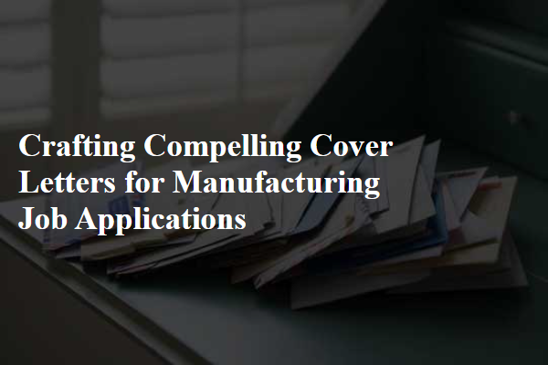 Crafting Compelling Cover Letters for Manufacturing Job Applications