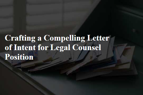 Crafting a Compelling Letter of Intent for Legal Counsel Position