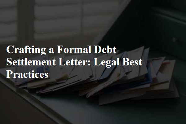 Crafting a Formal Debt Settlement Letter: Legal Best Practices