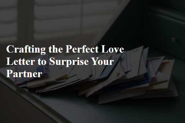 Crafting the Perfect Love Letter to Surprise Your Partner