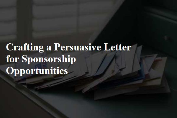 Crafting a Persuasive Letter for Sponsorship Opportunities