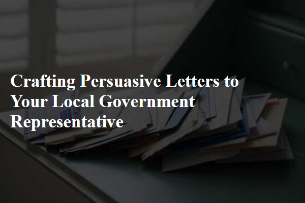 Crafting Persuasive Letters to Your Local Government Representative