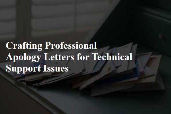 Crafting Professional Apology Letters for Technical Support Issues