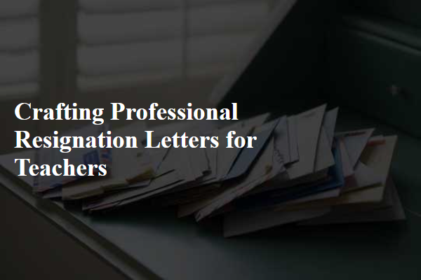 Crafting Professional Resignation Letters for Teachers