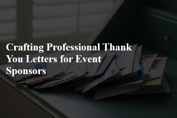 Crafting Professional Thank You Letters for Event Sponsors