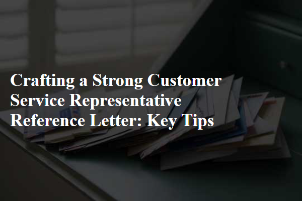 Crafting a Strong Customer Service Representative Reference Letter: Key Tips