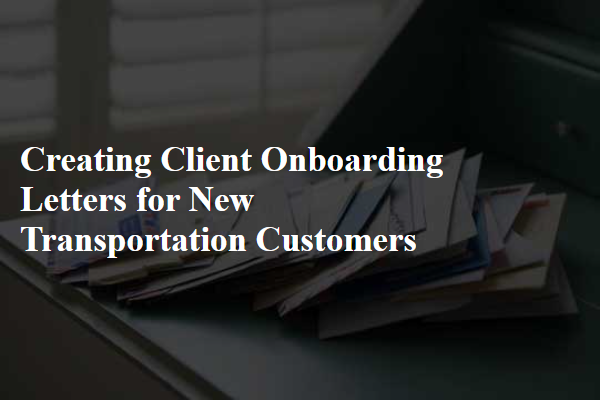 Creating Client Onboarding Letters for New Transportation Customers
