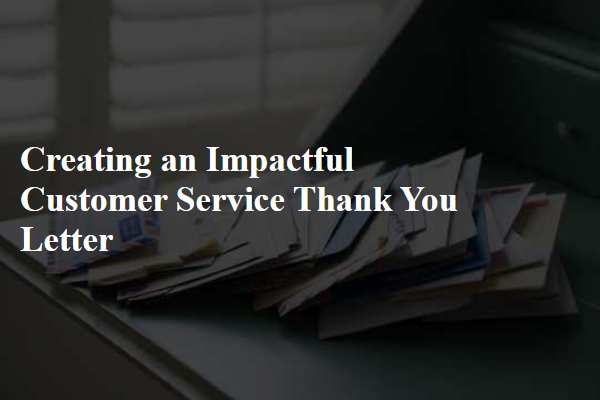 Creating an Impactful Customer Service Thank You Letter