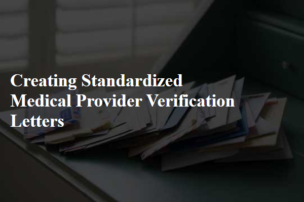 Creating Standardized Medical Provider Verification Letters