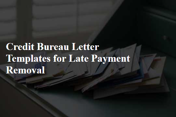 Credit Bureau Letter Templates for Late Payment Removal
