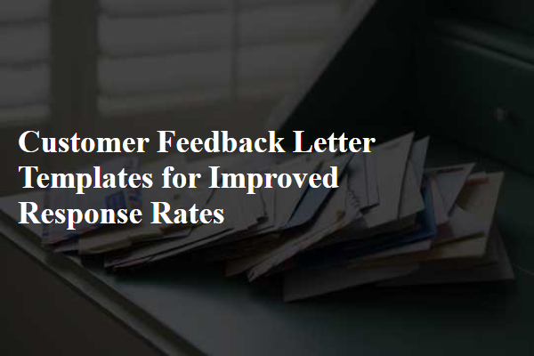 Customer Feedback Letter Templates for Improved Response Rates
