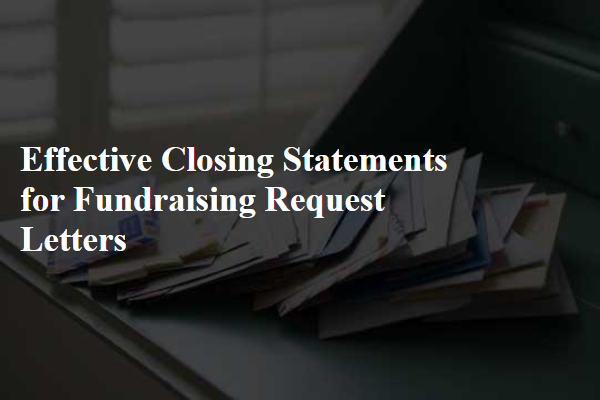 Effective Closing Statements for Fundraising Request Letters