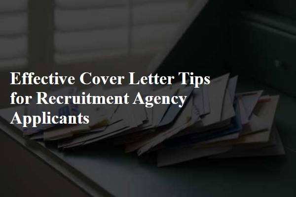 Effective Cover Letter Tips for Recruitment Agency Applicants