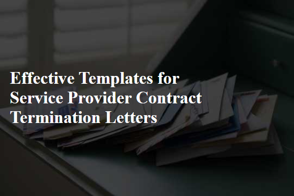 Effective Templates for Service Provider Contract Termination Letters