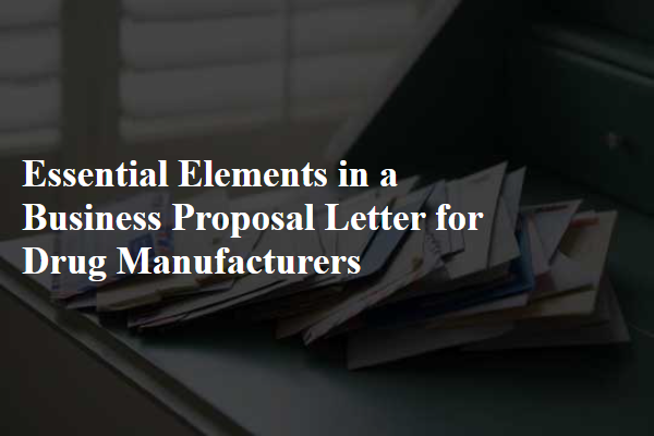 Essential Elements in a Business Proposal Letter for Drug Manufacturers