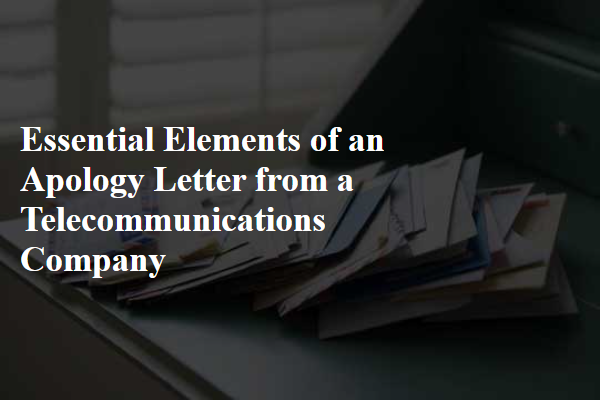 Essential Elements of an Apology Letter from a Telecommunications Company