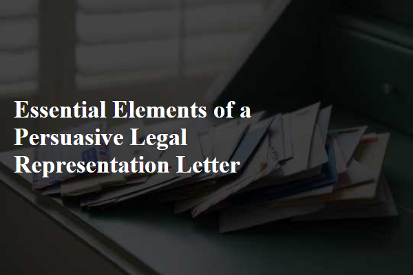 Essential Elements of a Persuasive Legal Representation Letter