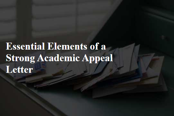 Essential Elements of a Strong Academic Appeal Letter