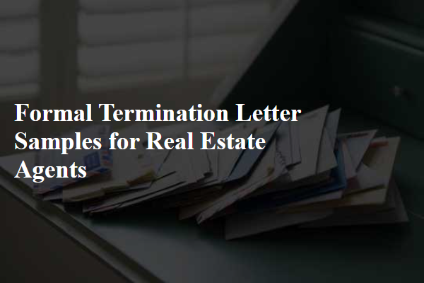 Formal Termination Letter Samples for Real Estate Agents