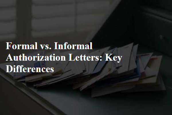 Formal vs. Informal Authorization Letters: Key Differences
