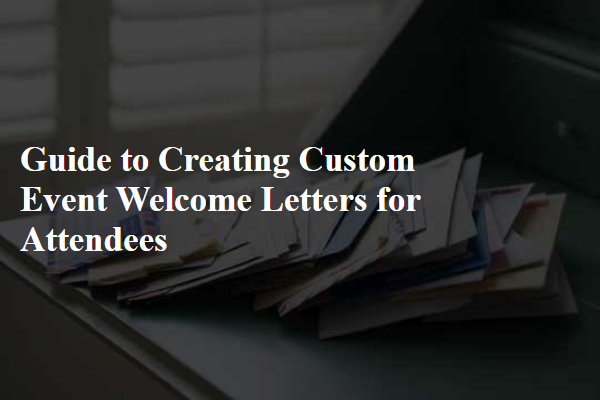 Guide to Creating Custom Event Welcome Letters for Attendees