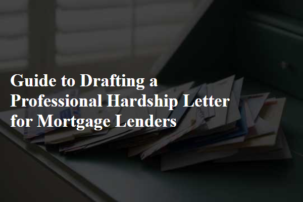 Guide to Drafting a Professional Hardship Letter for Mortgage Lenders