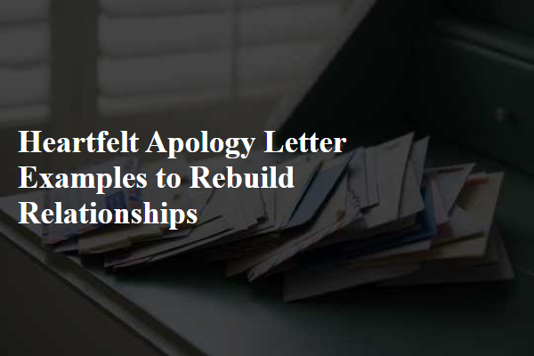Heartfelt Apology Letter Examples to Rebuild Relationships