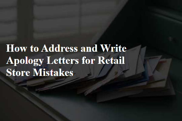 How to Address and Write Apology Letters for Retail Store Mistakes