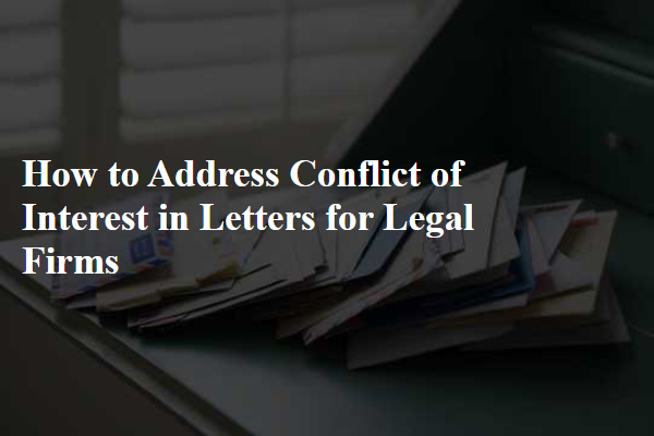 How to Address Conflict of Interest in Letters for Legal Firms