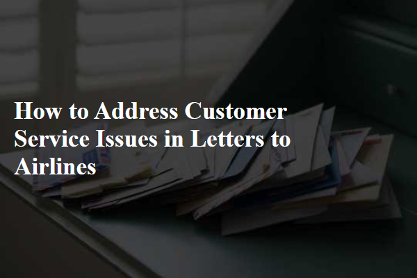 How to Address Customer Service Issues in Letters to Airlines