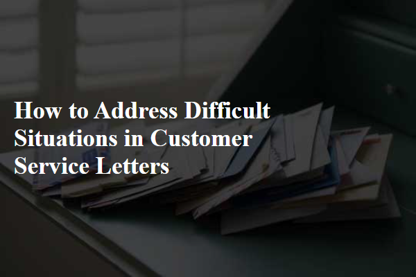 How to Address Difficult Situations in Customer Service Letters