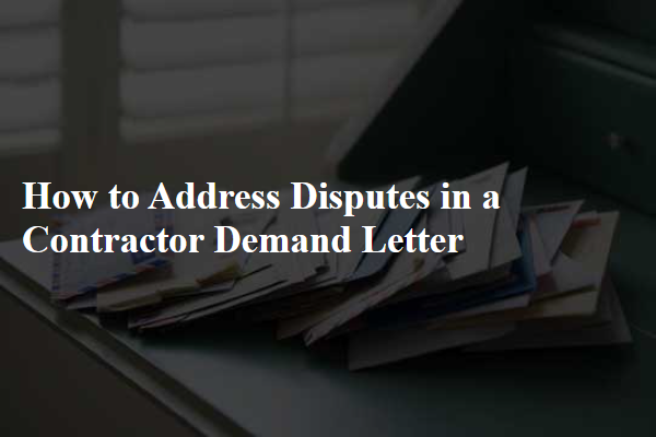 How to Address Disputes in a Contractor Demand Letter