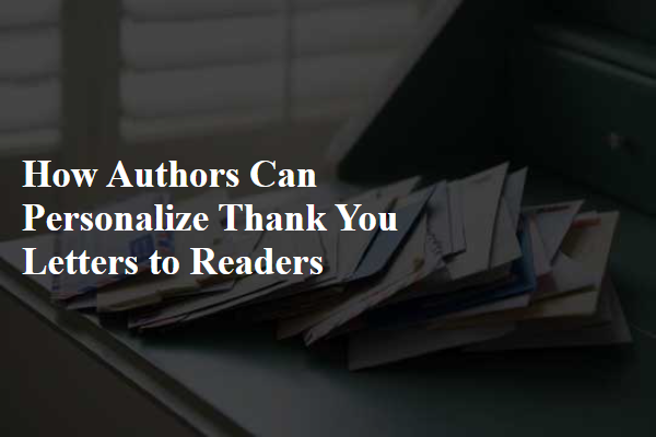 How Authors Can Personalize Thank You Letters to Readers