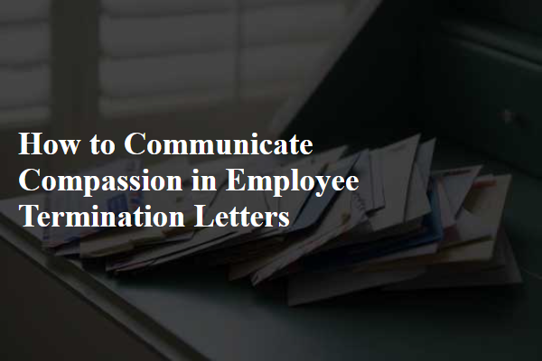 How to Communicate Compassion in Employee Termination Letters