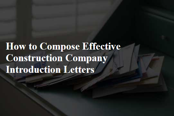 How to Compose Effective Construction Company Introduction Letters