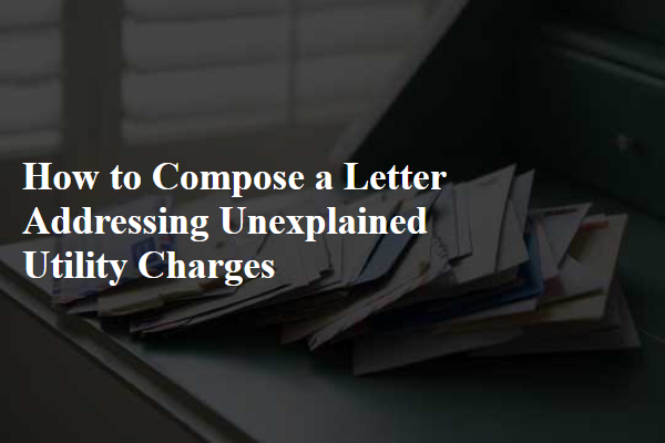 How to Compose a Letter Addressing Unexplained Utility Charges