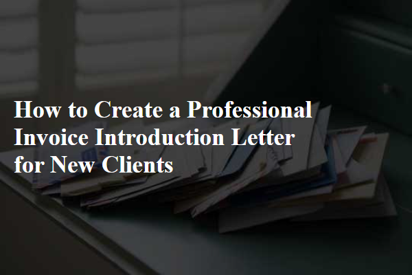 How to Create a Professional Invoice Introduction Letter for New Clients