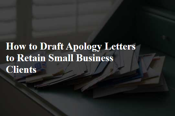 How to Draft Apology Letters to Retain Small Business Clients