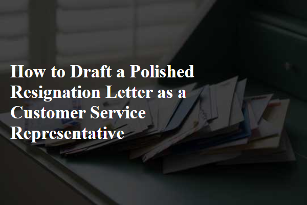 How to Draft a Polished Resignation Letter as a Customer Service Representative