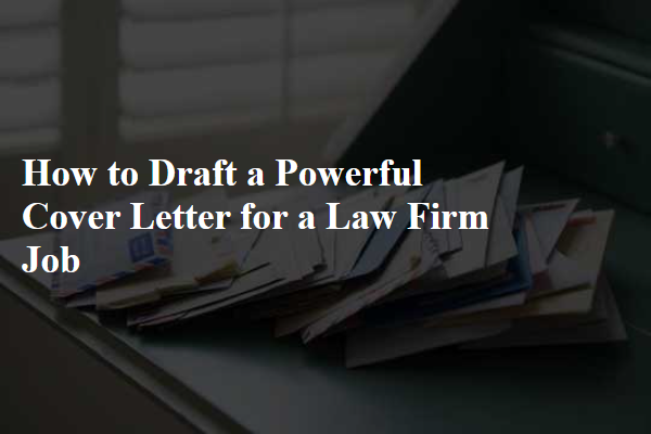 How to Draft a Powerful Cover Letter for a Law Firm Job