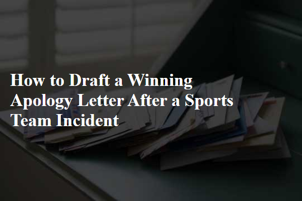 How to Draft a Winning Apology Letter After a Sports Team Incident