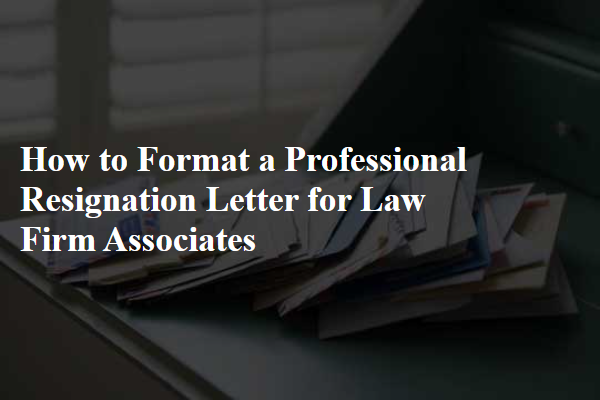 How to Format a Professional Resignation Letter for Law Firm Associates