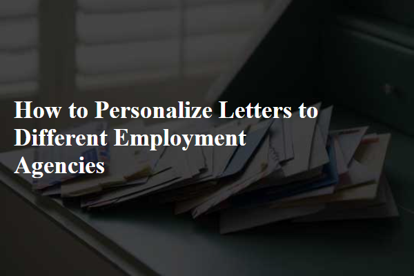 How to Personalize Letters to Different Employment Agencies